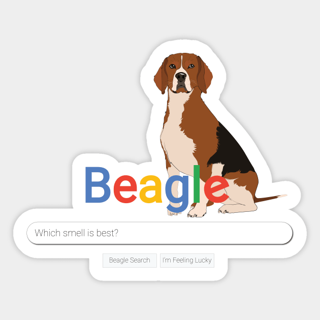 Google: Beagle Edition Sticker by Crafting Yellow